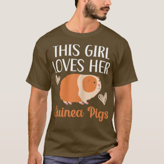 T-shirt Femme Cette Fille Aime Son Cochon De Guinée Rodent