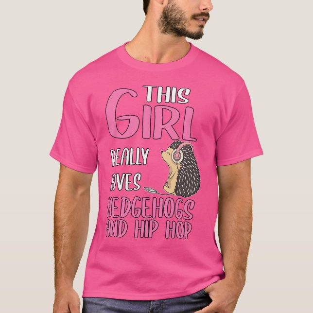 T-shirt Femme Cette Fille Aime Vraiment Hérisson Et Hip Ho (Devant)