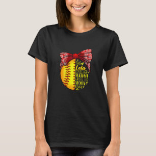 T-shirt Femme Cette Lela Aime Son Softball Girl Softball