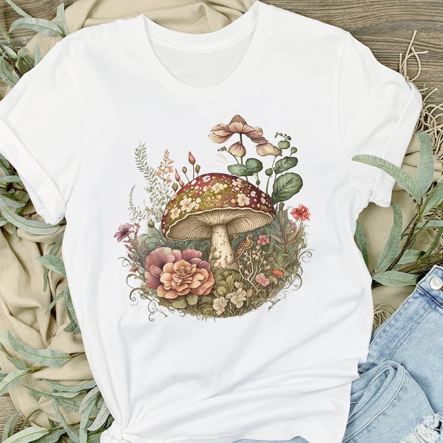 T-shirt femme champignon floral (Créateur téléchargé)
