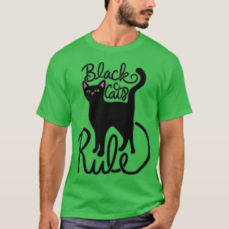 T-shirt Femme Chats noirs RULE fun Chat noir Maman mignonn