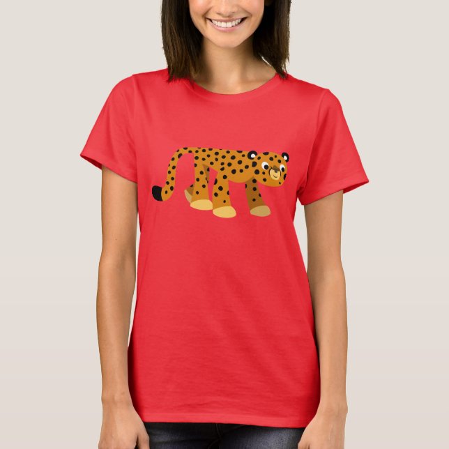 T-shirt Femme Cheetah, joli dessin de Prowling (Devant)