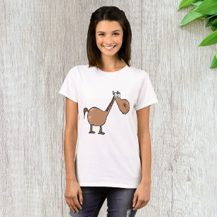 T-shirt Femme Cheval Cartoon