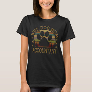 T-shirt Femme Chien Maman Comptable Amoureux des chiens Li