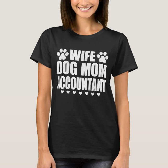 T-shirt Femme Chien Maman Comptable Amoureux des chiens Li (Devant)