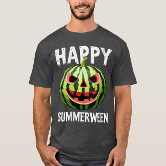 T-shirt Femme Citrouille Pastèque Jackolantern Été Hallowe