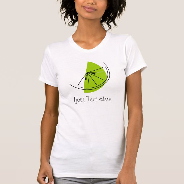 T-shirt Femme Citrus Lime 'Your Text' (Devant)