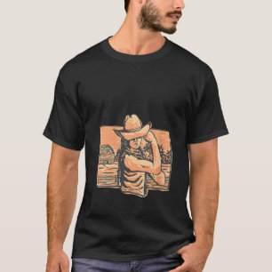T-shirt Femme Cool Barrel Racing Cheetah Rodeo Cowgirl Ca
