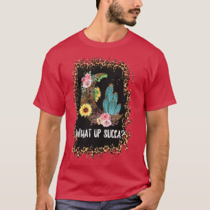 T-shirt Femme Cool Leopard Cactus Tournesol Demi-Lune Des