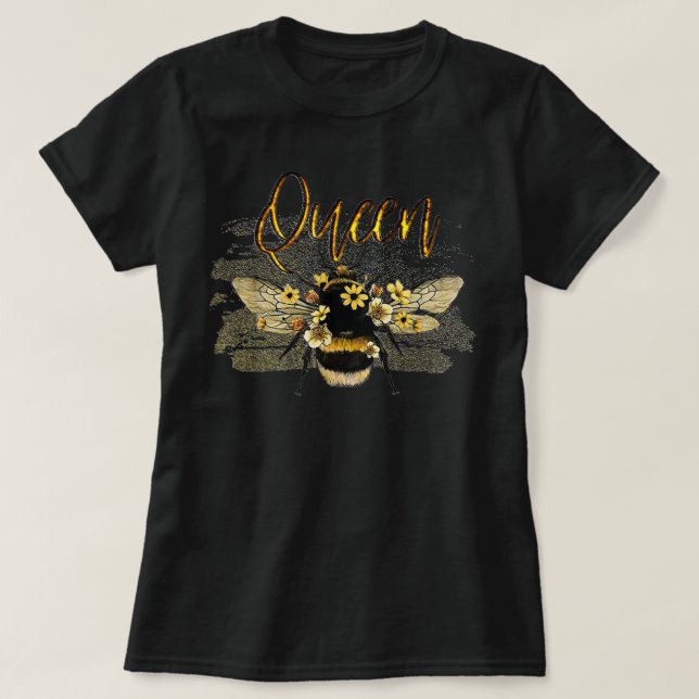 T-shirt Femme Cool reine abeille avec les femmes de la Cou (Design devant)