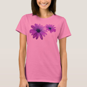 T-shirt Femme Daisy Fleur pourpre Plus Taille Chem