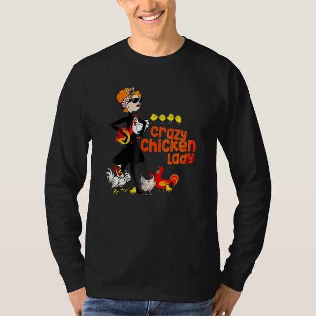 T-shirt Femme dame poule folle (Devant)