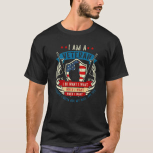 T-shirt Femme d'anciens combattants Je suis un vétéran Je