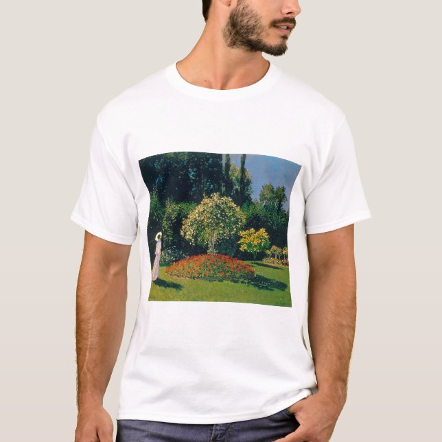 T-shirt Femme dans un jardin, Monet (Devant)
