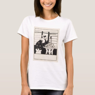 T-shirt Femme dans une librairie, conception pour "un