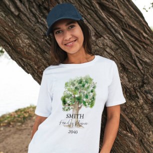 T-shirt Femme d'arbre de réunion familiale personnalisée