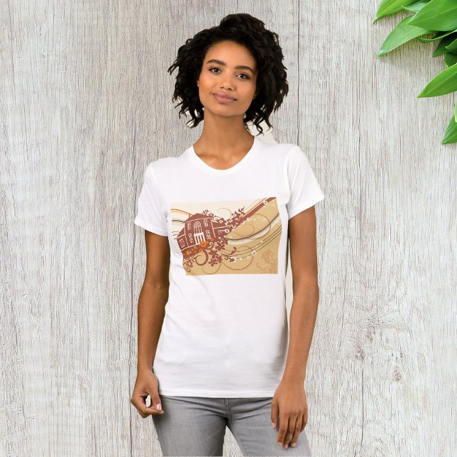 T-shirt femme d'art de la maison (Créateur téléchargé)