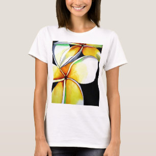 T-shirt femme d'art floral Frangipani