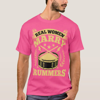 T-shirt Femme De Batteur - Véritables Femmes Épousent Les 