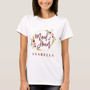 T-shirt femme de chambre d'honneur bachelorette douche nup