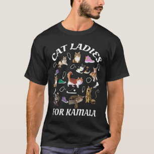 T-shirt Femme De Chat Sans Enfant Pour Kamala Harris 2024