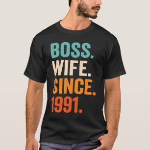 T-shirt Femme de chef depuis 1991 32e anniversaire de mari