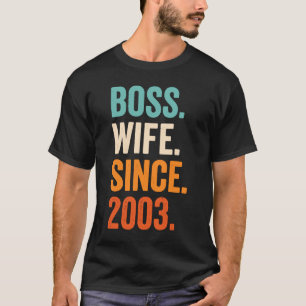 T-shirt Femme de chef depuis 2003 20e anniversaire de mari