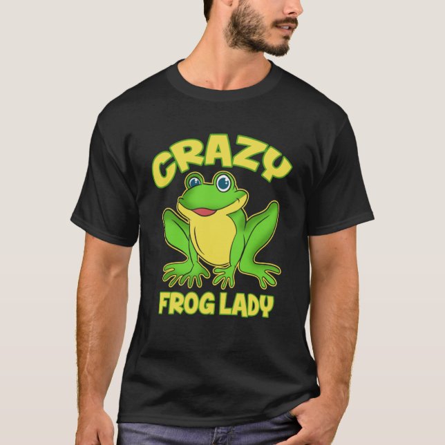 T-shirt Femme de grenouille folle, dame, grenouille (Devant)
