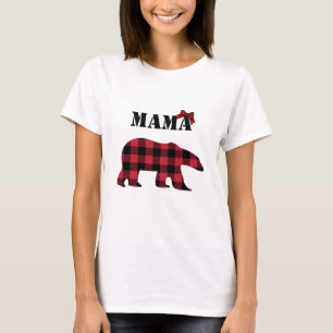 T-shirt femme de Mama Bear Buffalo Plaid