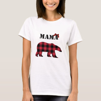 T-shirt femme de Mama Bear Buffalo Plaid