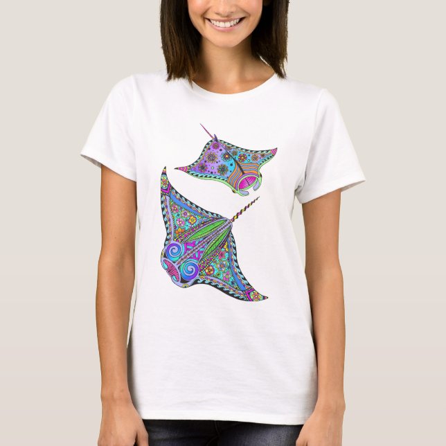 T-shirt Femme de Manta électrique (Devant)