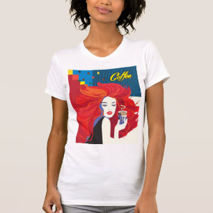 T-shirt Femme de mode avec tasse de café