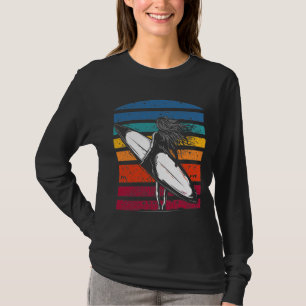 T-shirt Femme de planche de surf Vintage Graph Girl