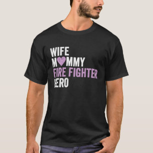 T-shirt Femme de pompier en état de détresse maman pompier