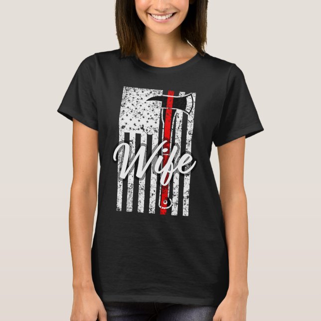 T-shirt Femme de pompier Femme de pompier Femme de pompier (Devant)