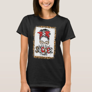 T-shirt Femme de soccer forte et fière Tante Leopard Messy