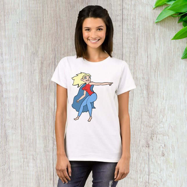 T-shirt Femme de super-héros (Créateur téléchargé)