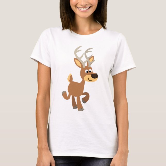 T-shirt Femme Deer Cartoon Trotting (Devant)