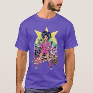 T-shirt Femme des années 80 J'aimerais vivre dans un garço