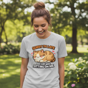 T-shirt femme "Désolée, je suis en retard" pour ma