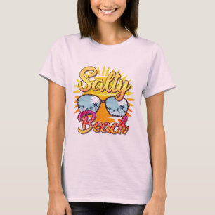 T-shirt Femme d'été Salty Beach   Bonjour été