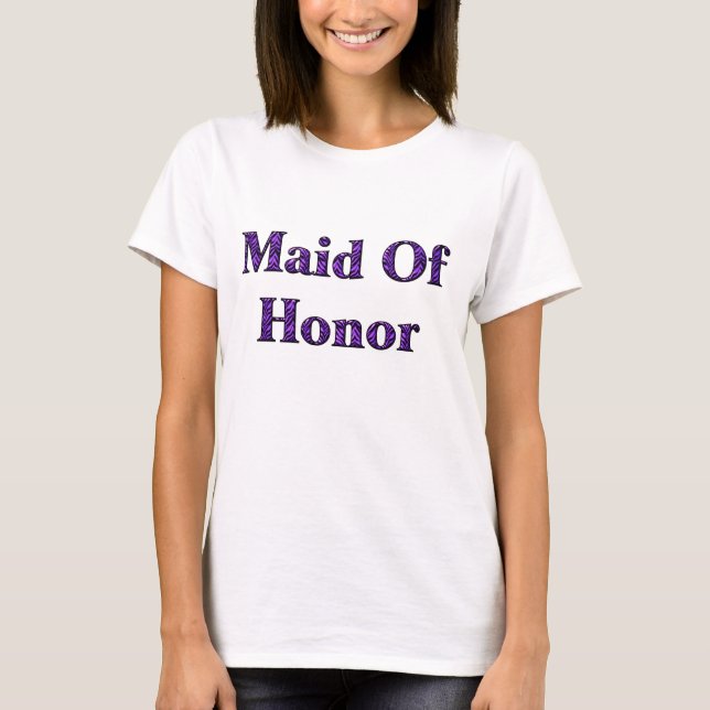 T-shirt Femme D'Honneur Purple Zebra Wedding Party (Devant)