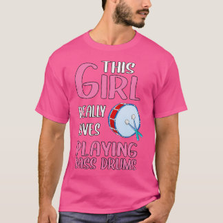 T-shirt Femme Don Cette Fille Aime Vraiment Jouer Basse Dr