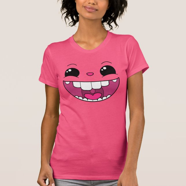 T-shirt femme double visage rose (Devant)
