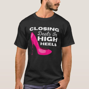 T-shirt Femme Drôle Agent Immobilier Fermer Les Deals Dans