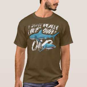 T-shirt Femme Drôle Amateurs de requin CadeauJ'Aime Vraime