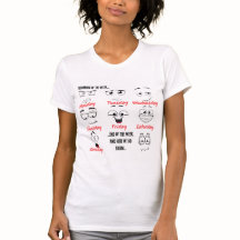 T-shirt femme drôle avec bonne humeur face à trave