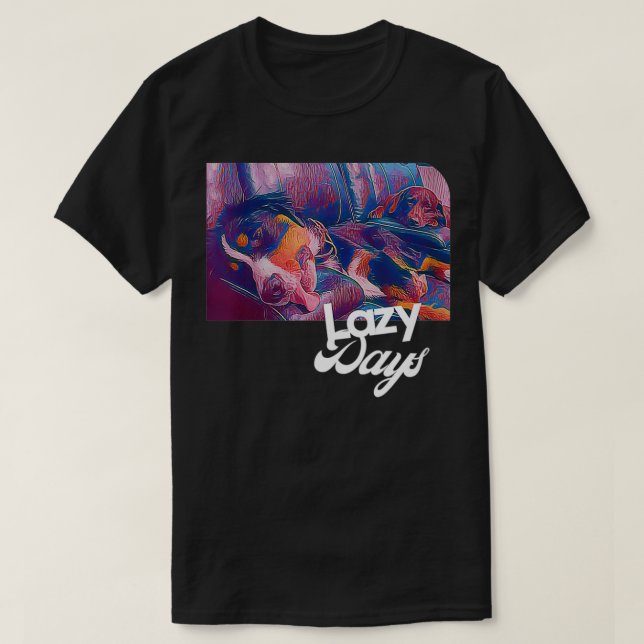 T-shirt Femme Drôle Chien Bernese & Lab VNeck (Design devant)