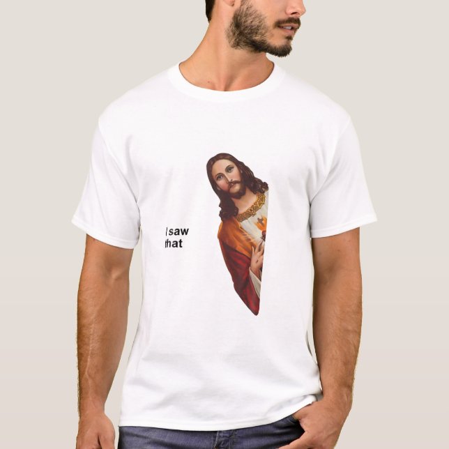 T-shirt Femme Drôle Citation Jésus Mème J'Ai Vu Ce Chrétie (Devant)