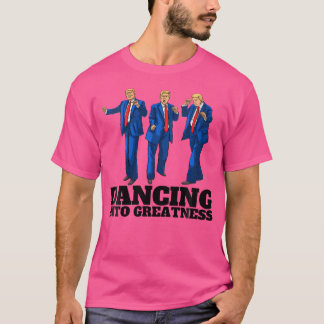 T-shirt Femme Drôle Donald Trump Victoire Dance Signature